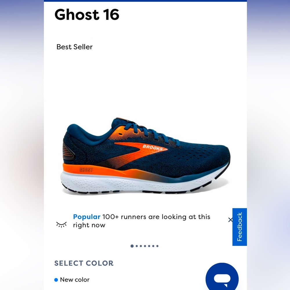 Brooks GHOST 16: Size M 10